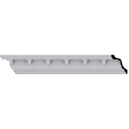 Ekena Millwork 4 1/2"H x 3 3/4"P x 5 7/8"F x 94 1/2"L Nouveau Dentil Crown Moulding MLD04X03X06NO